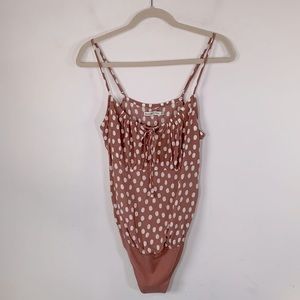 Abercrombie & Fitch Polka Dot Stretch Sleeveless Women’s Size M Thong Bodysuit